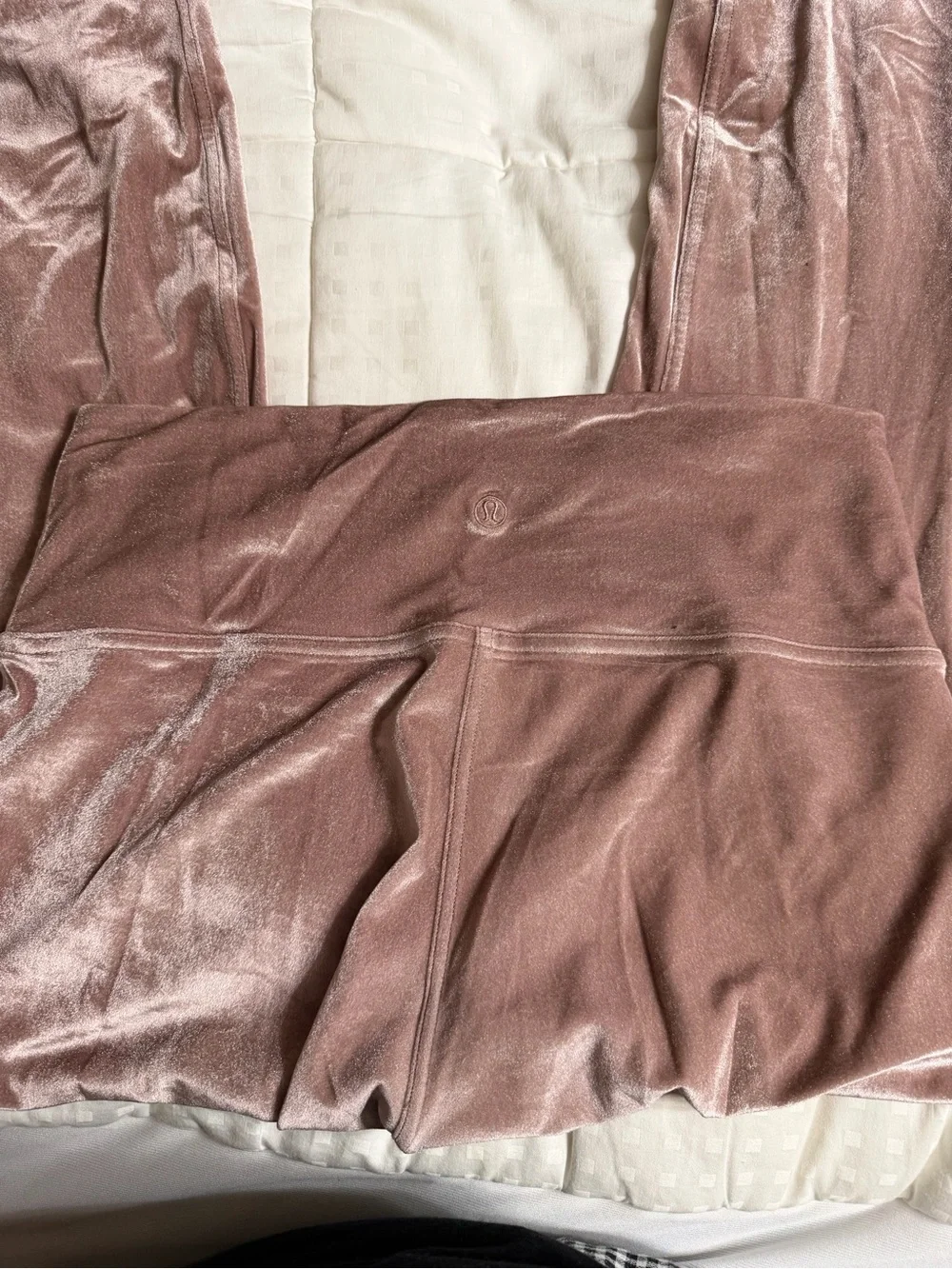 lululemon athletica mauve velvet high-waist leggings